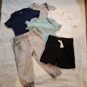 EUC lot of 6 items size 18 months tops & bottoms